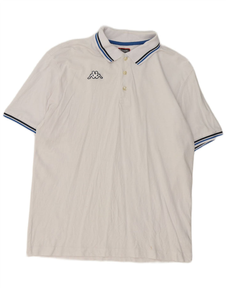 Kappa herre poloshirt 2XL hvid bomuld