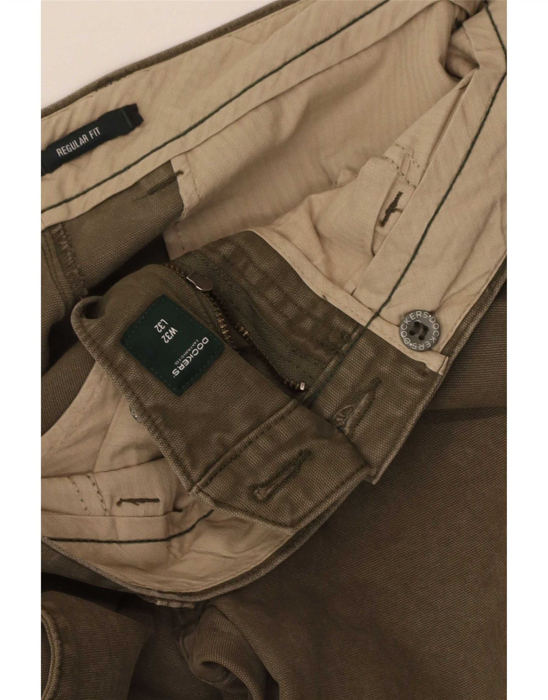 Dockers Herre Regular Fit Chinobukser W32 L32 Khaki