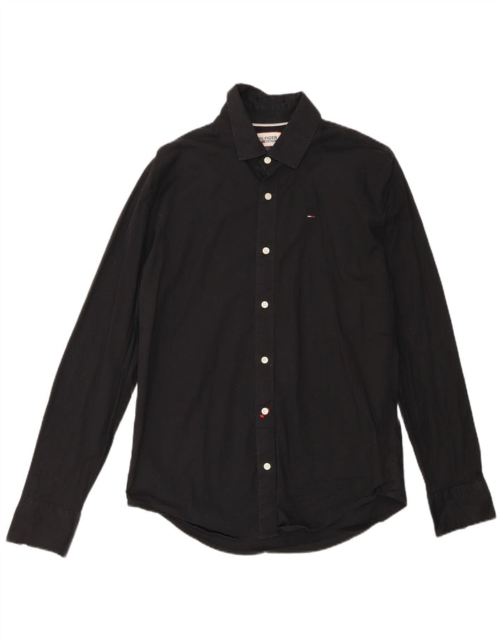 TOMMY HILFIGER Herreskjorte Stor sort bomuld
