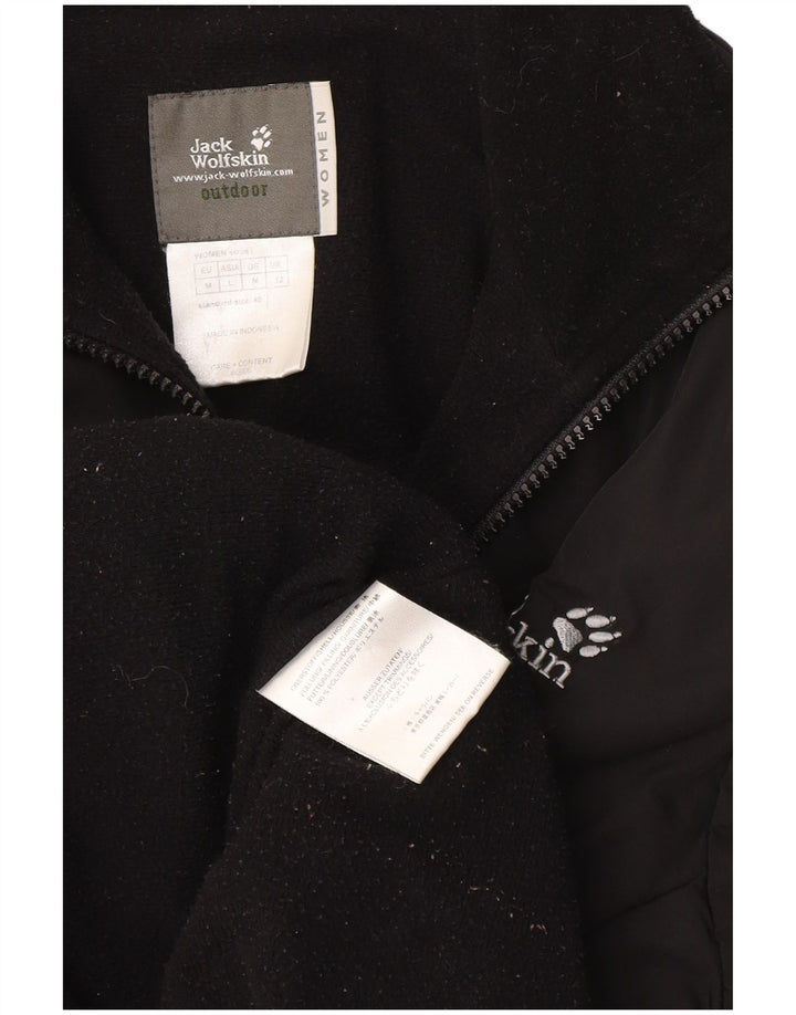 Jack Wolfskin Dame Liner Windbreaker Jacket UK 12 Medium Sort Polyester