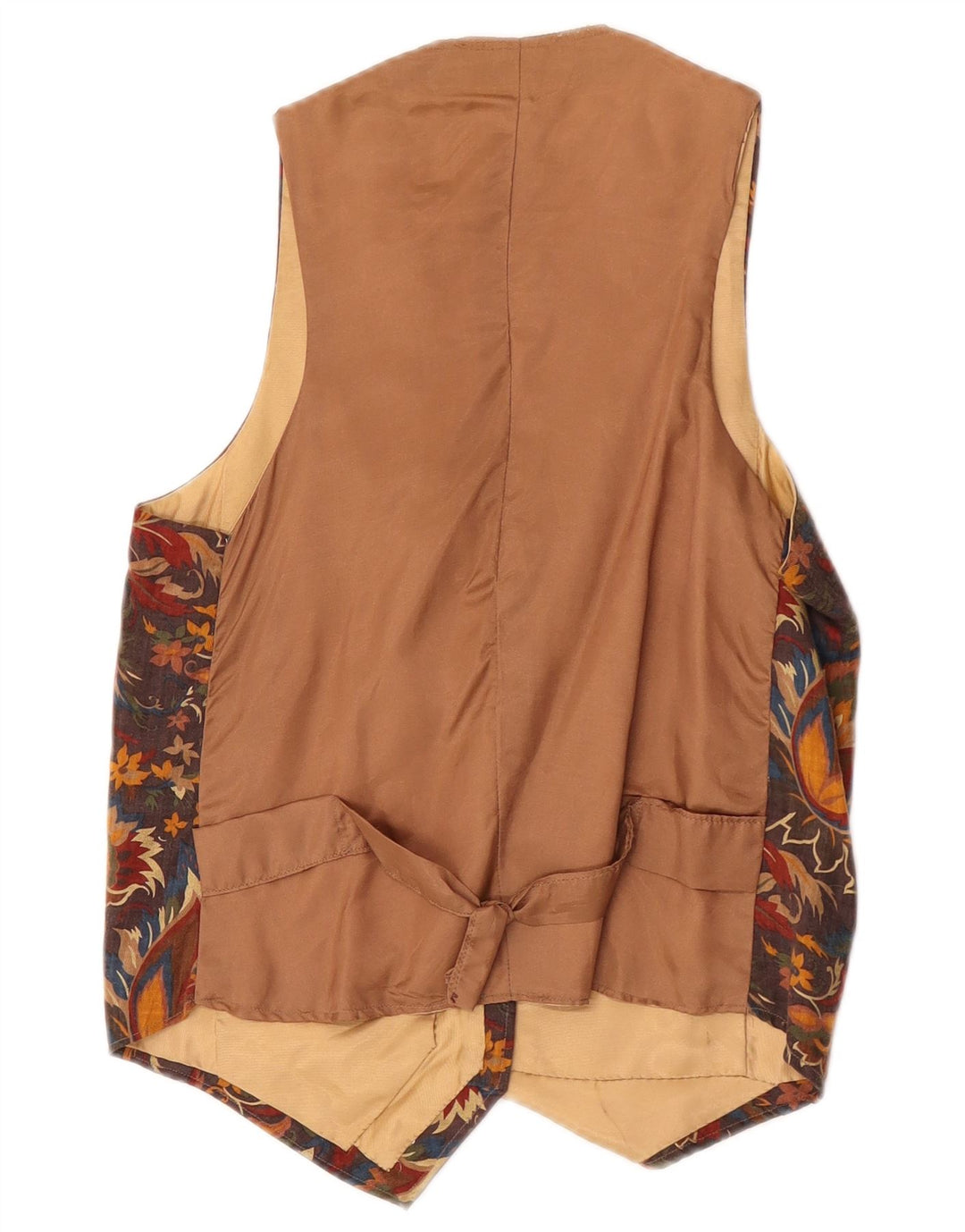 Vintage vest til mænd XS Brown Floral