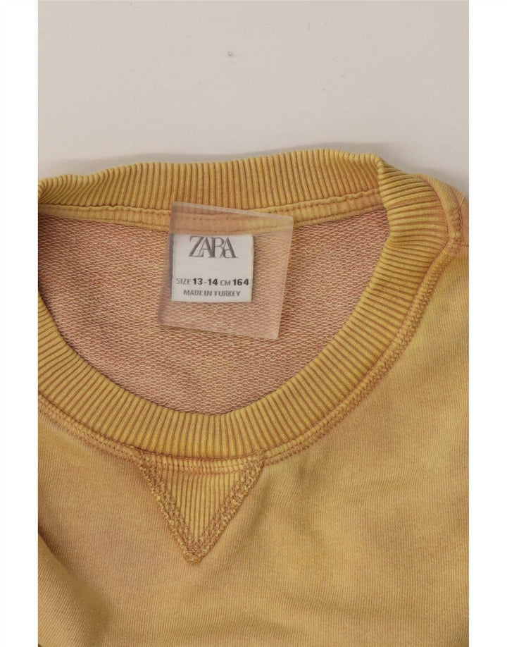Zara Girls Graphic Oversized Sweatshirt Jumper 13-14 år Gul