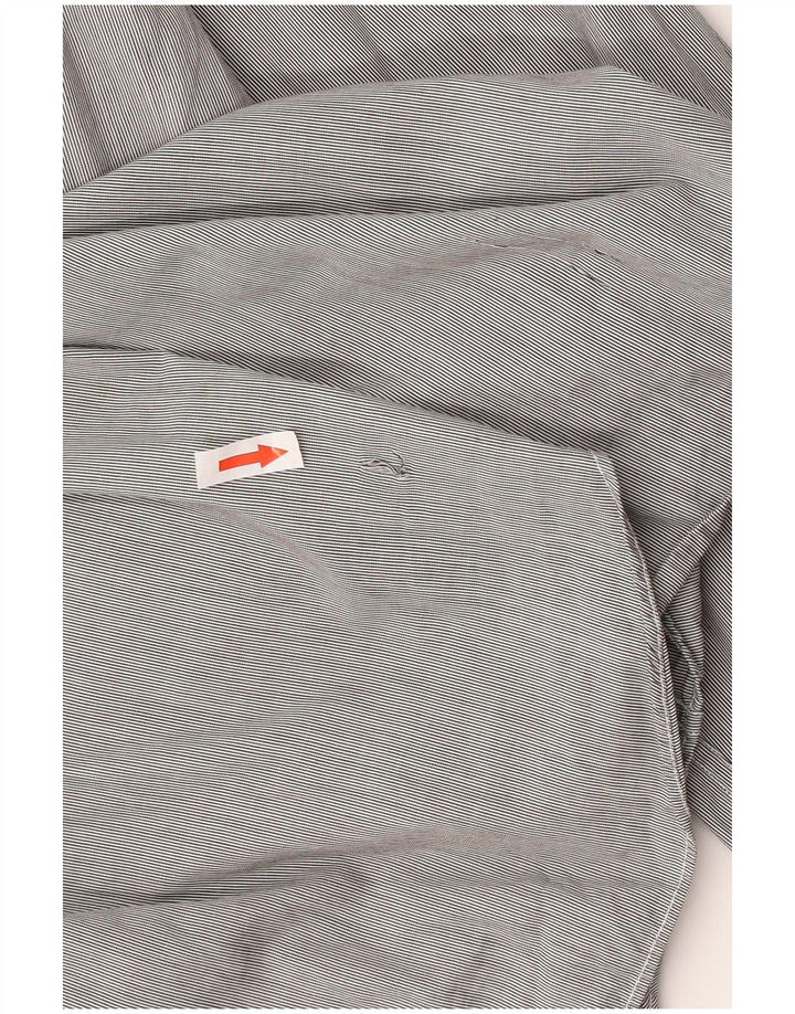 Massimo Dutti Herre Slim Fit skjorte XL Gråstribet bomuld
