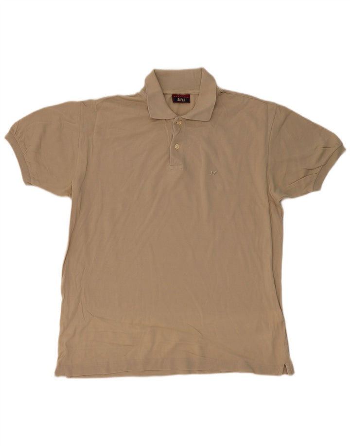 RIFLE Heritage Polo Shirt Stor Beige Bomuld
