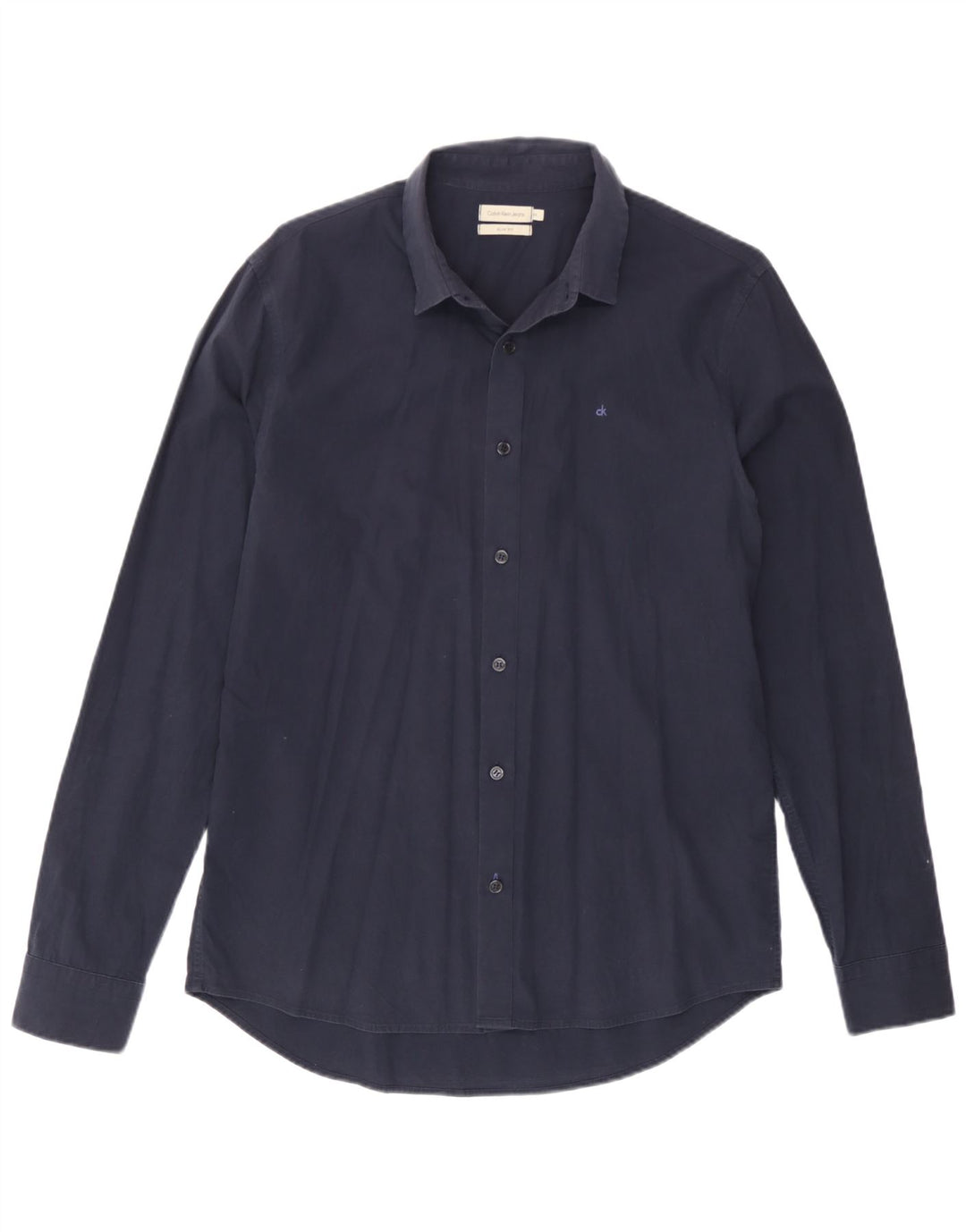 Calvin Klein Jeans Herre Slim Fit skjorte Medium marineblå bomuld