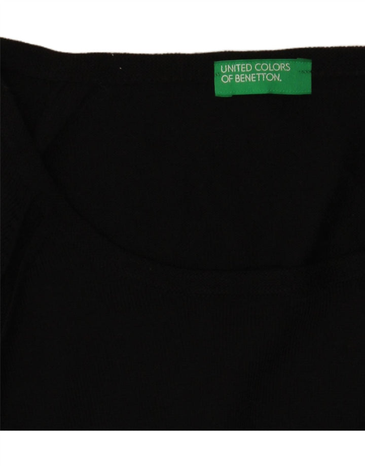 Benetton Dame Top Langærmet UK 16 Large Sort