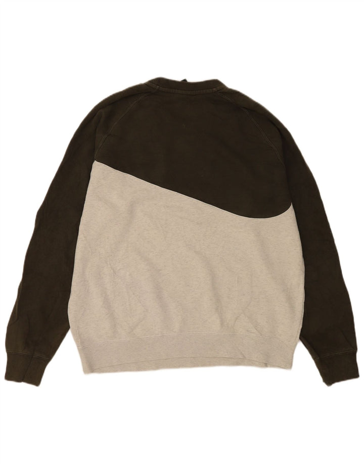 Nike Herre grafisk sweatshirt Jumper Large Khaki Colourblock