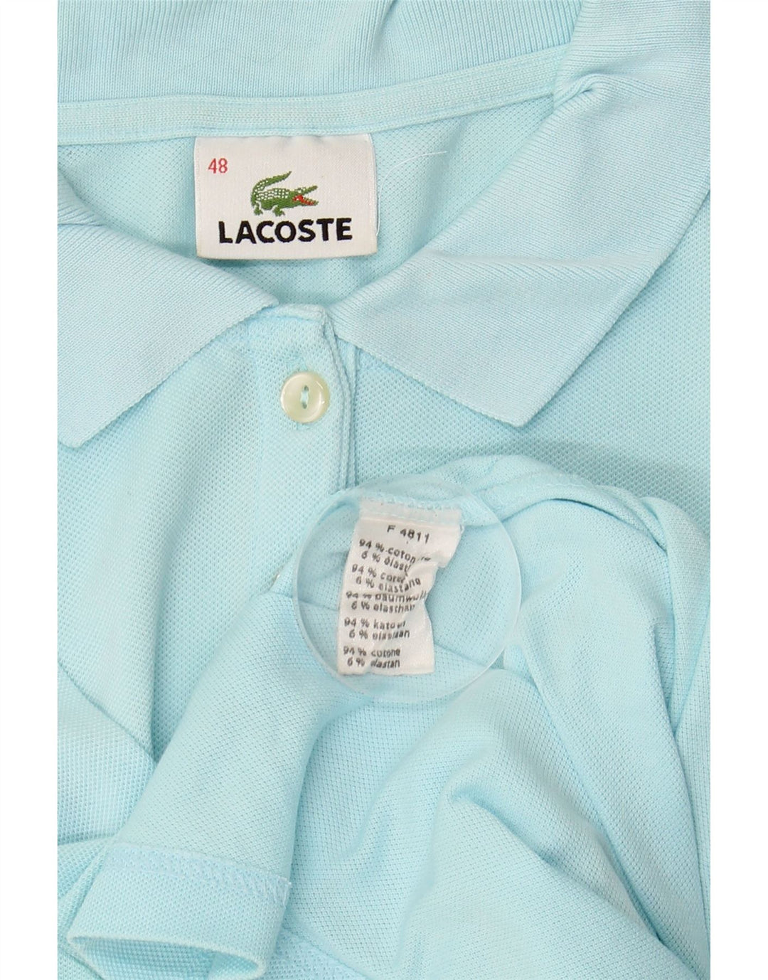 LACOSTE Poloskjorte til kvinder Str. 48 XL Blå Bomuld