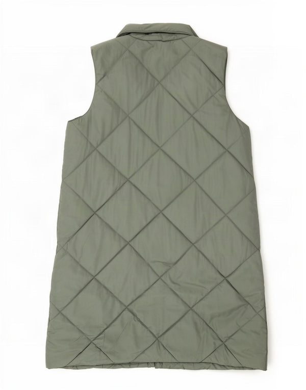Marks & Spencer Womens Longline Polstret Gilet UK 18 XL Grøn Polyester