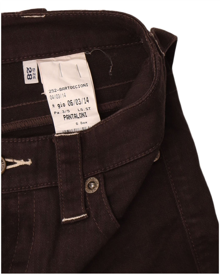 Armani Dame Straight Jeans W28 L30 Brun Bomuld