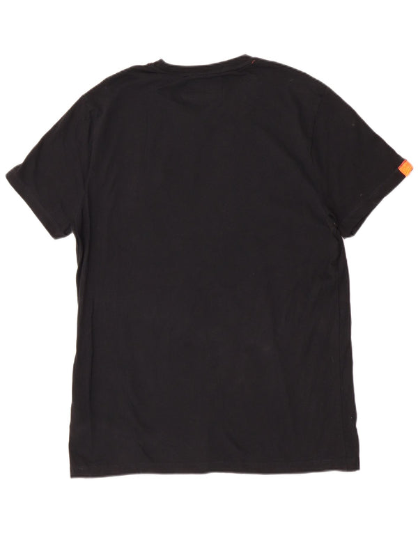 Superdry T-shirt top til kvinder UK 18 XL sort bomuld