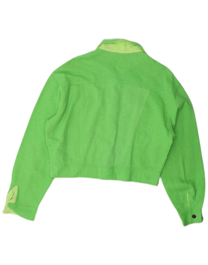 Armani Jeans Dame Crop Bomber Jacket IT 44 Medium Grøn Bomuld