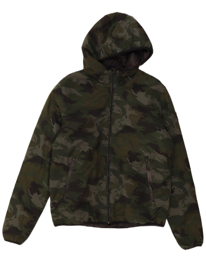 MISTRAL Mens Riders Windbreaker Jacket UK 38 Medium Khaki Camouflage