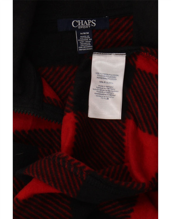 CHAPS Dame Fleece Gilet UK 14 Medium Red Check Polyester