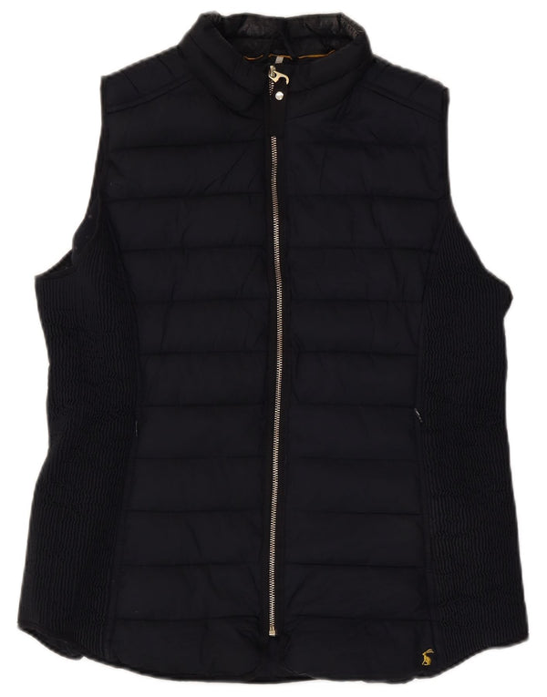 Joules Womens Polstret Gilet UK 16 Large Navy Blue Polyester