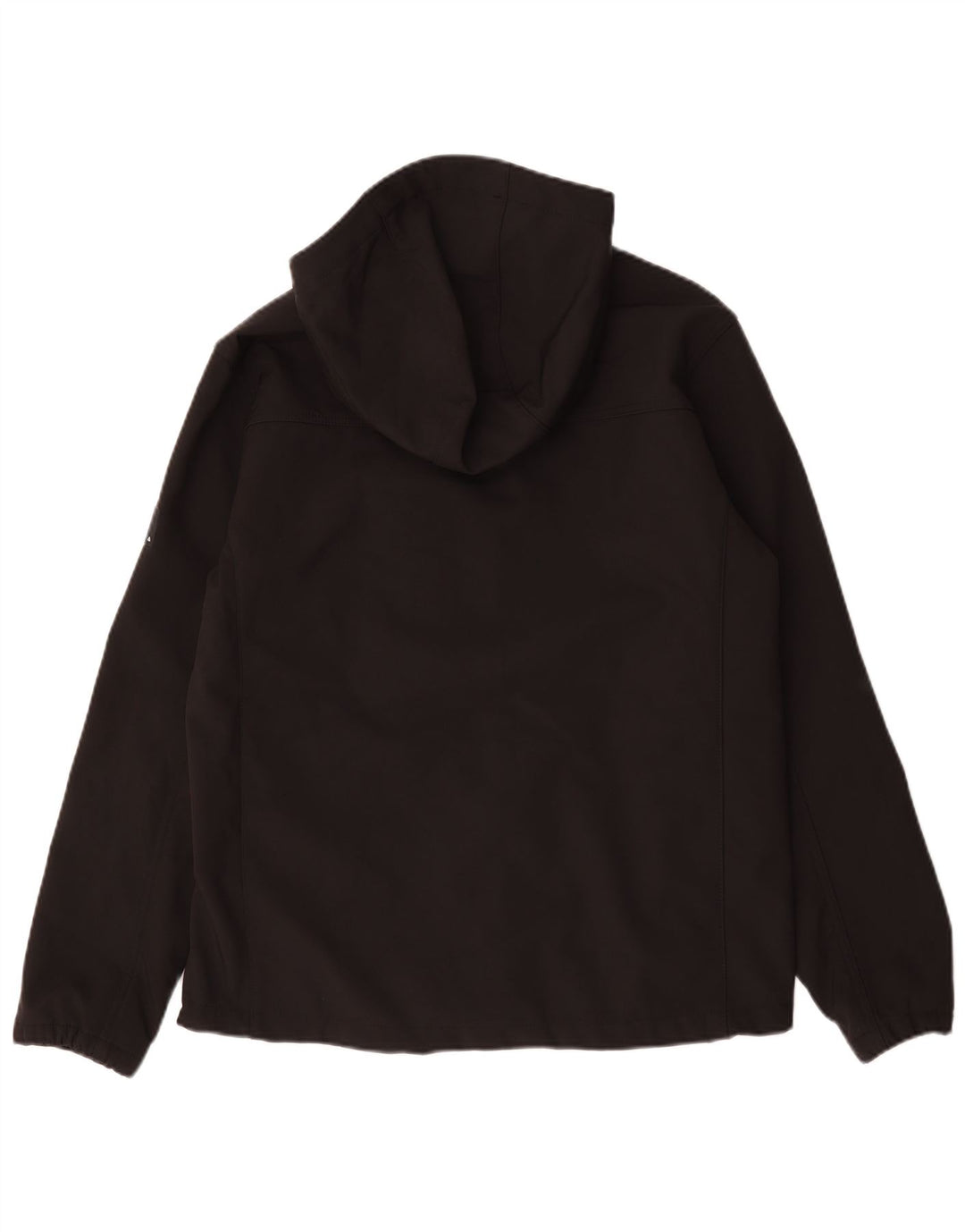 Zara Herre Hooded Windbreaker Jacket UK 40 Large Black Polyester