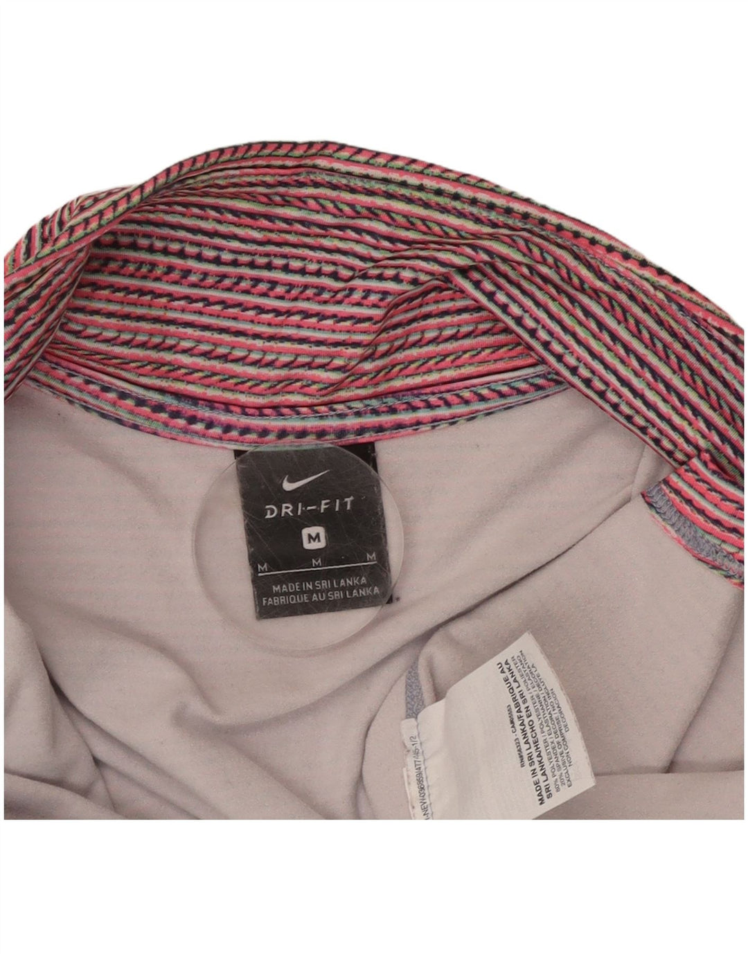 NIKE Womens Pullover Tracksuit Top UK 12 Medium Multicoloured Striped