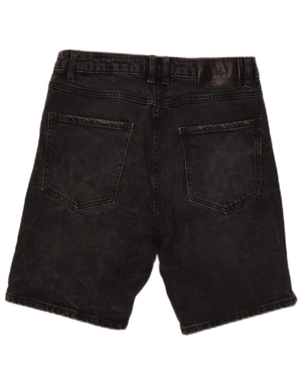 Zara Herre Denim Shorts EU 38 Small W30 Black Bomuld