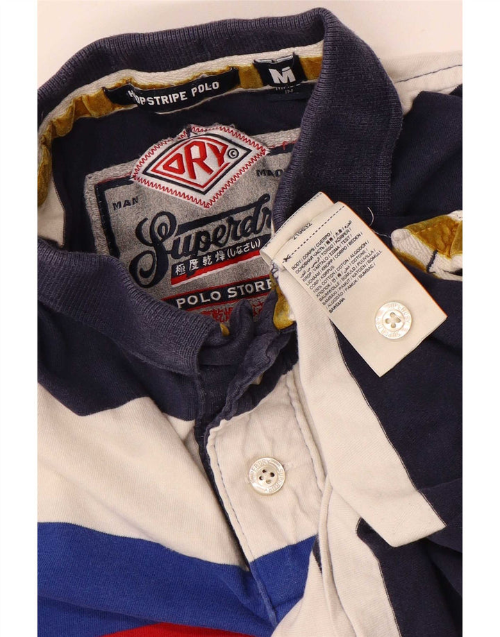 Superdry grafisk poloshirt til mænd, medium flerfarvet stribet bomuld