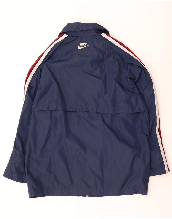 Nike Regnjakke til mænd UK 42 XL Navyblå stribet nylon