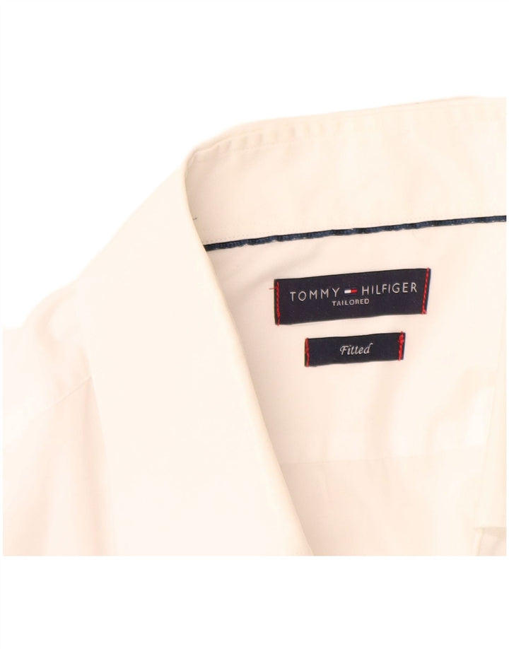 Tommy Hilfiger Herre skræddersyet skjorte mellem hvid bomuld