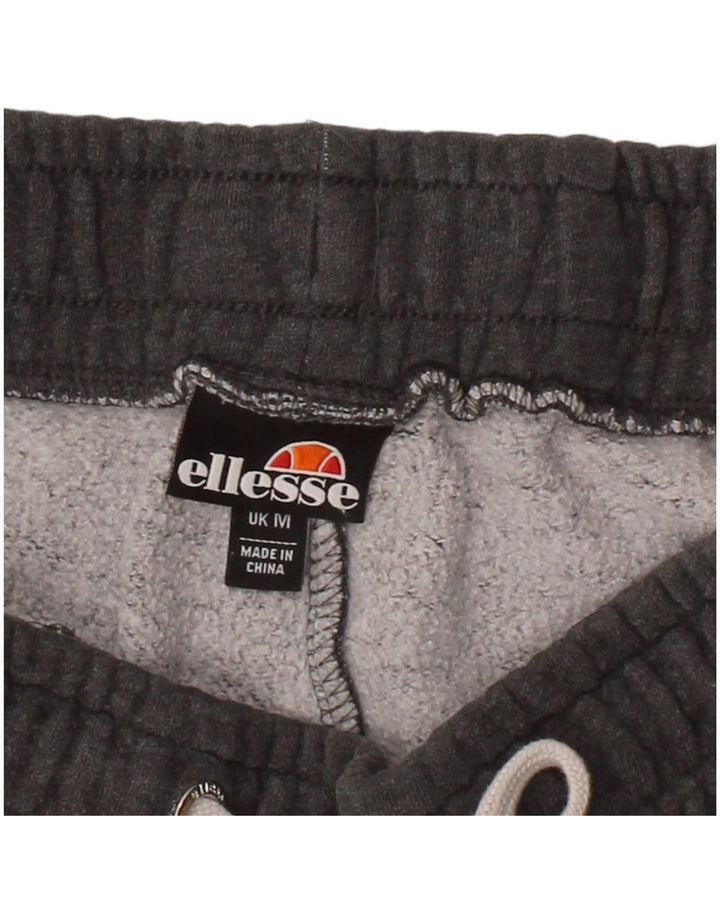 ELLESSE Mens Graphic Sport Shorts Medium  Grey Cotton