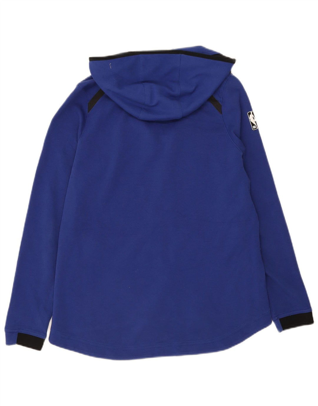 NIKE Womens Knicks Graphic Zip Hoodie Sweater UK 14 Large Blue Polyester