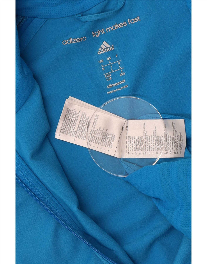 Adidas Herre Adizero Træningsdragt Topjakke Stor Blå Polyester