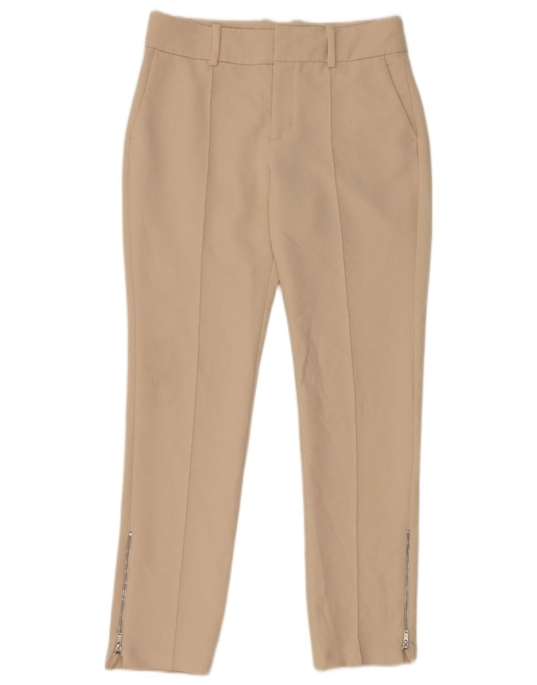 Zara Slim Fit Chinobukser til kvinder XS Beige polyester