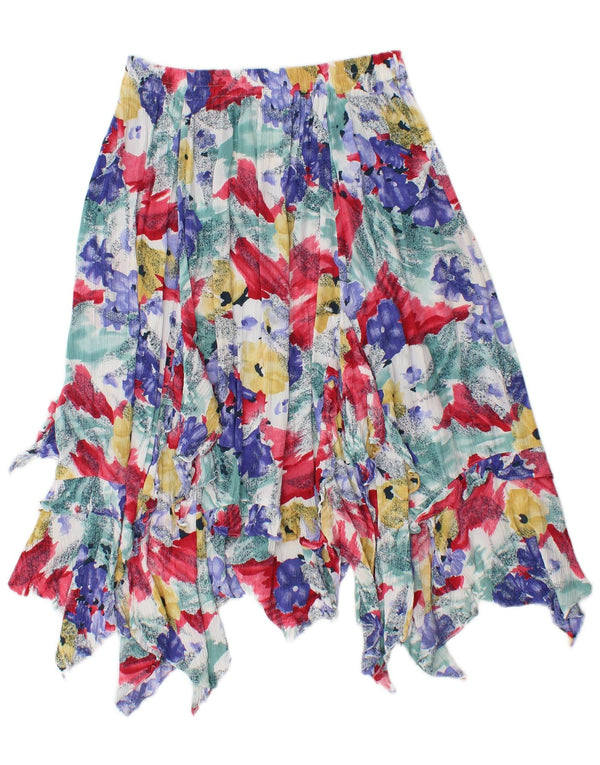 Ellyz Dame Højtalje Asymmetrisk Nederdel Large W30 Multicolored Floral