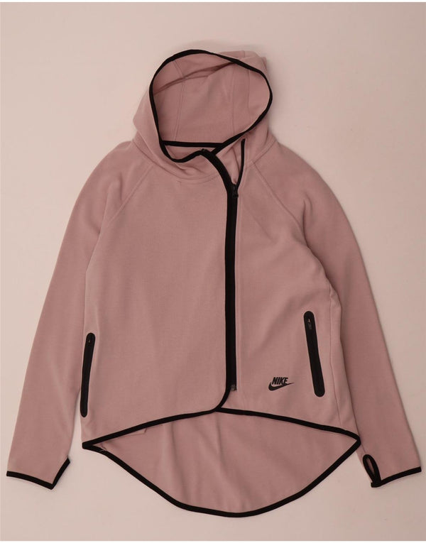Nike Dame Oversized Hættetrøje Sweater UK 10 Lille Pink Bomuld