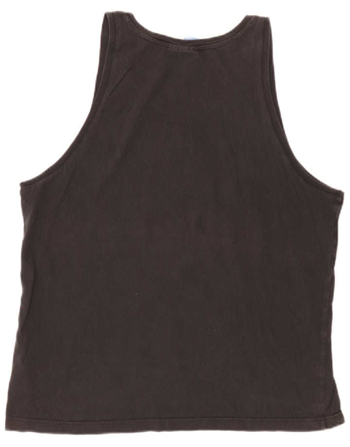 Adidas Dame Grafisk Vest Top UK 16 Large Black Bomuld