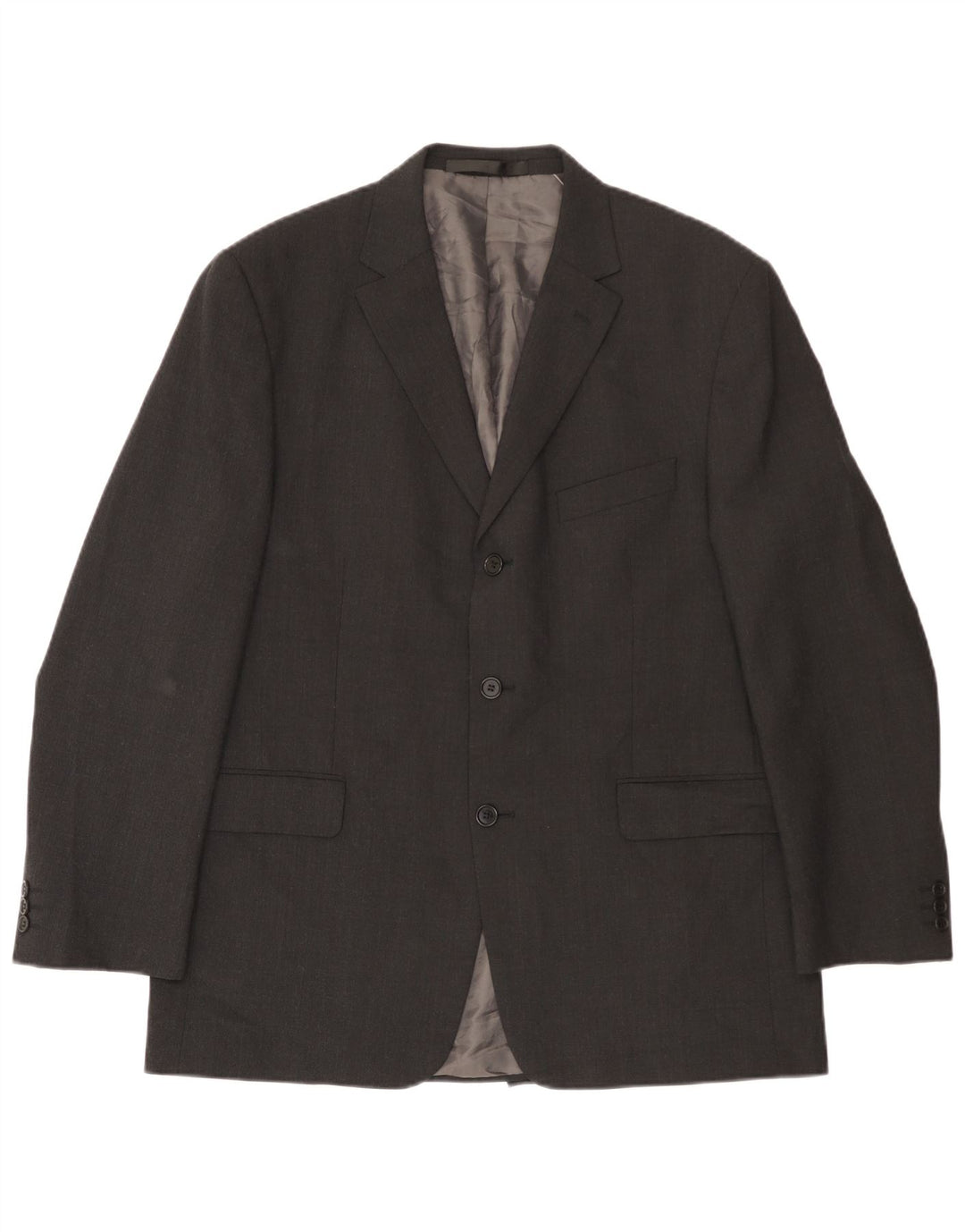 Marks & Spencer Herre 3-knaps blazerjakke UK 42 Stor grå polyester