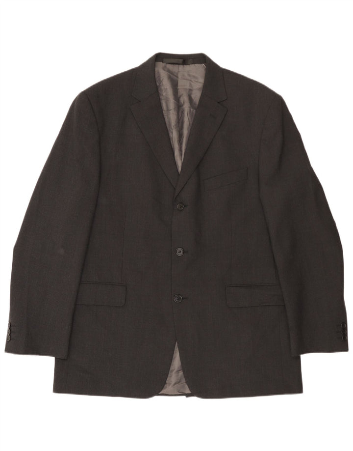 Marks & Spencer Herre 3-knaps blazerjakke UK 42 Stor grå polyester