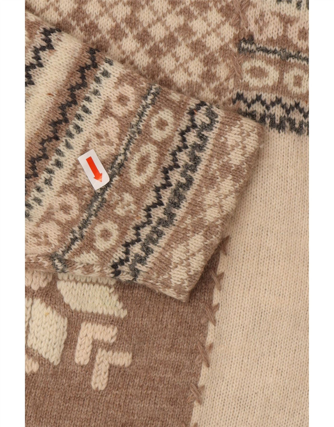 SURPRISE Dame Loose Fit Shawl Neck sweater IT 40/42 Medium Beige