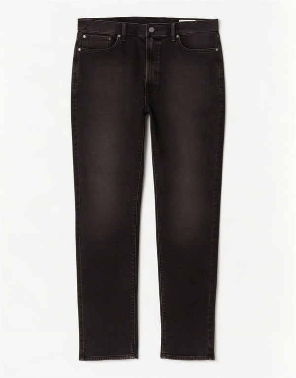 Marks & Spencer Herre Tapered Jeans W38 L33 Sort Bomuld