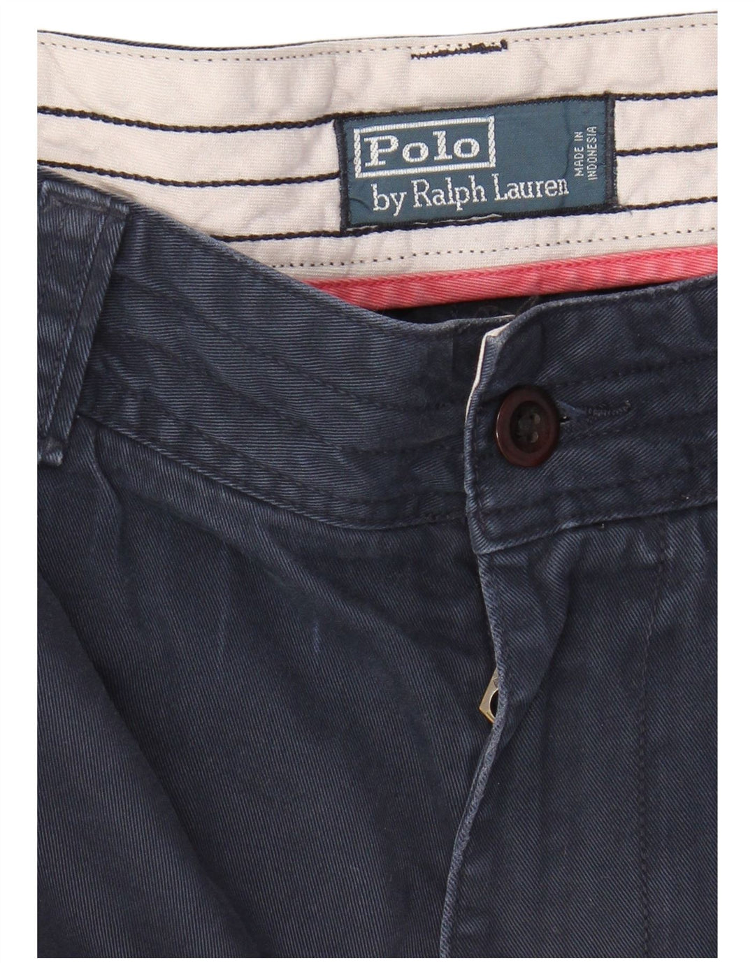 POLO RALPH LAUREN Herre Cargo Shorts W34 Large Navy Blue Bomuld