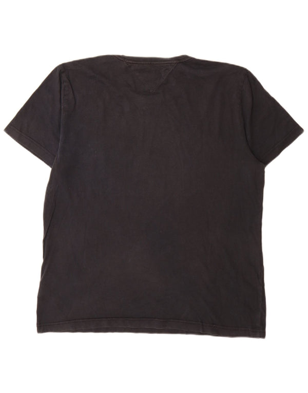Tommy Hilfiger Herre T-Shirt Top XL Sort Bomuld