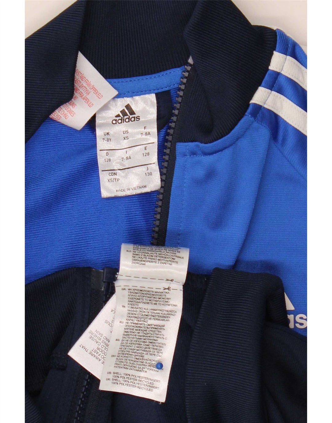 Adidas Træningsdragt Topjakke til drenge 7-8 år Blå Colourblock Polyester