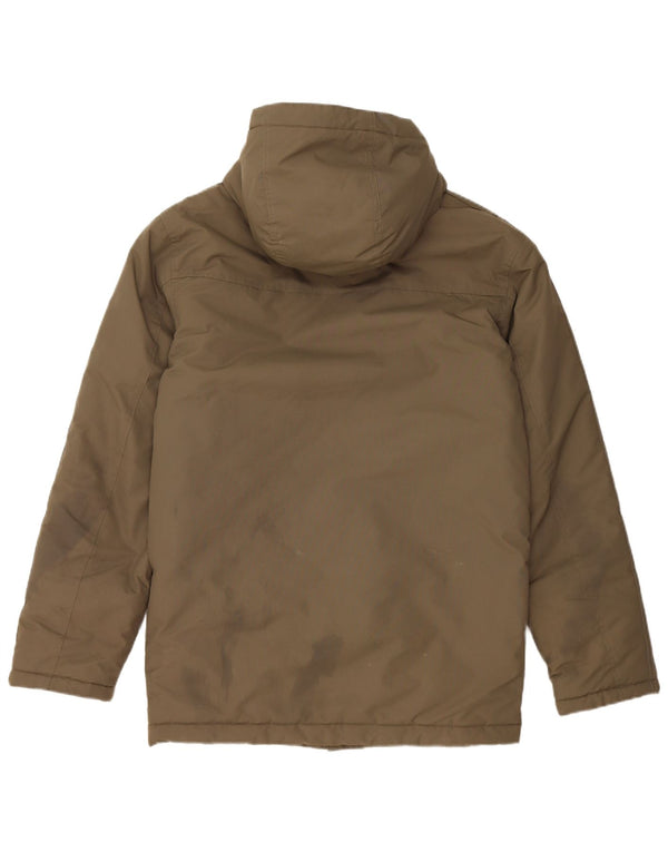 Adidas Herre hættepolstret jakke UK 34 XS Khaki Nylon