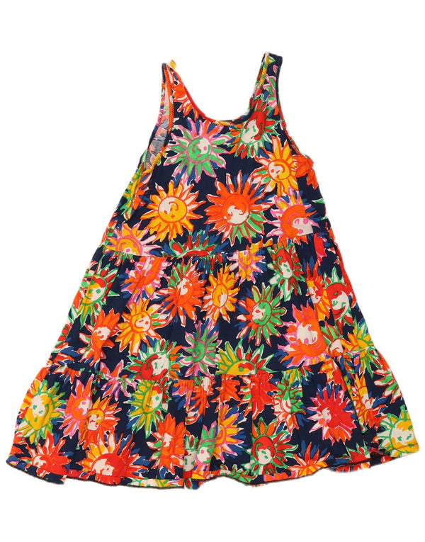 Benetton Girls Tiered Dress 11-12 Years Large Multicolored Floral