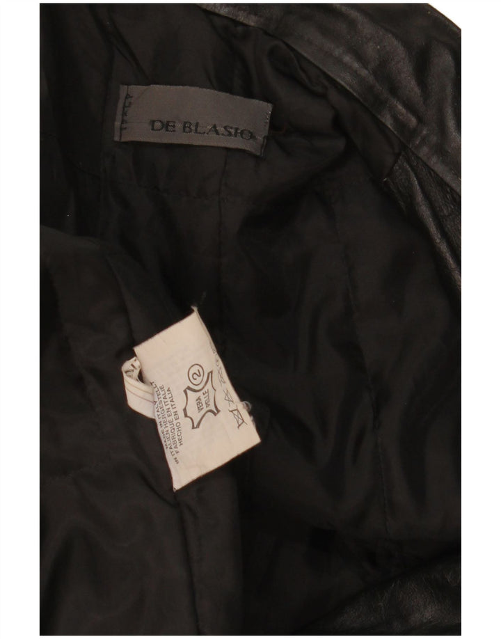 Vintage Bomber læderjakke til mænd IT 52 XL sort læder