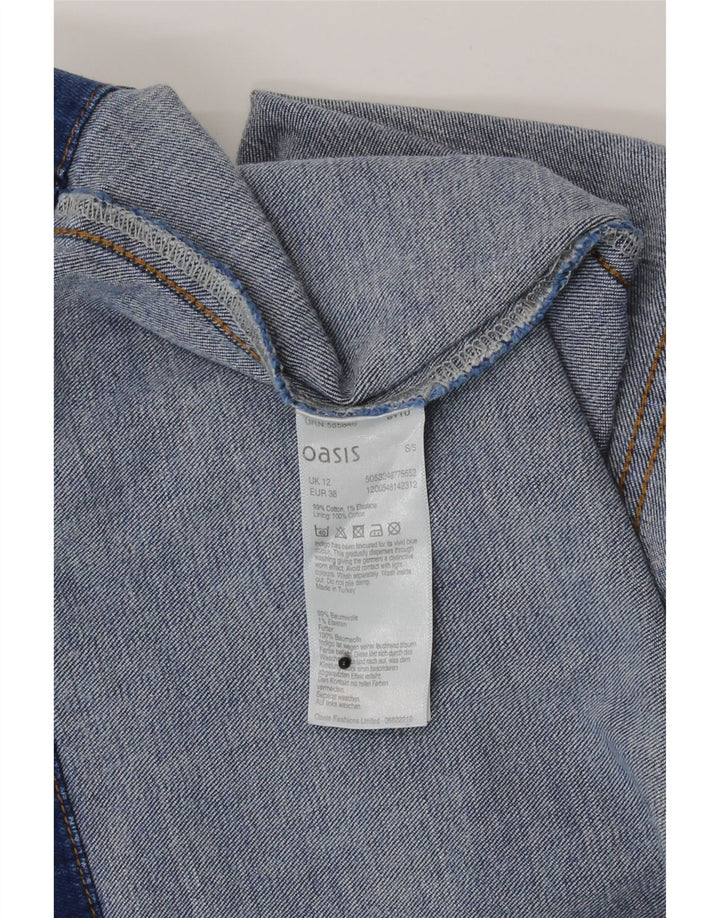 Oasis Dame Denim Nederdel UK 12 Medium W30 Blå Bomuld