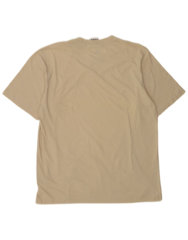 Adidas Herre T-Shirt Top Medium Beige Bomuld