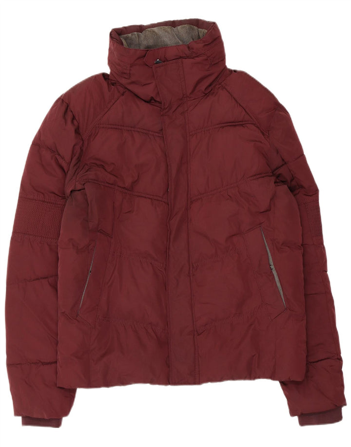 Zara Polstret Herrejakke UK 38 Medium Maroon Polyester