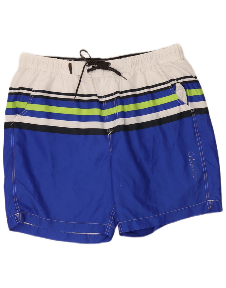 Calvin Klein Badeshorts til mænd XL Blå Colourblock Polyester