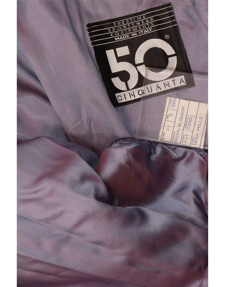 Cinquanta Herre Ruskind Bomber Jacket IT 48 Medium Navy Blue Læder