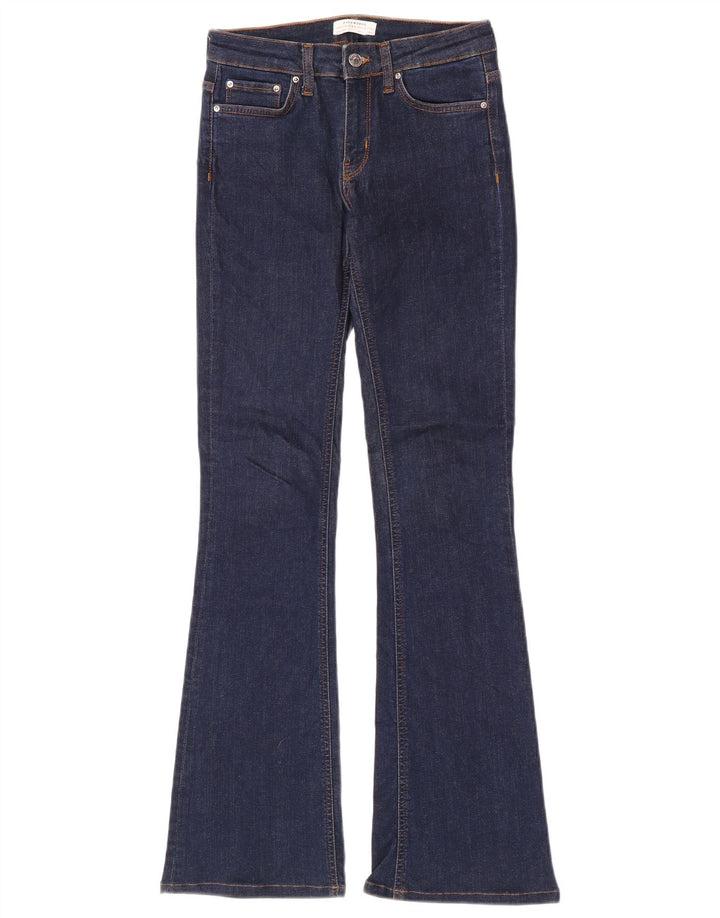 Zara Dame Flared Jeans EU 34 2XS W24 L31 Marineblå