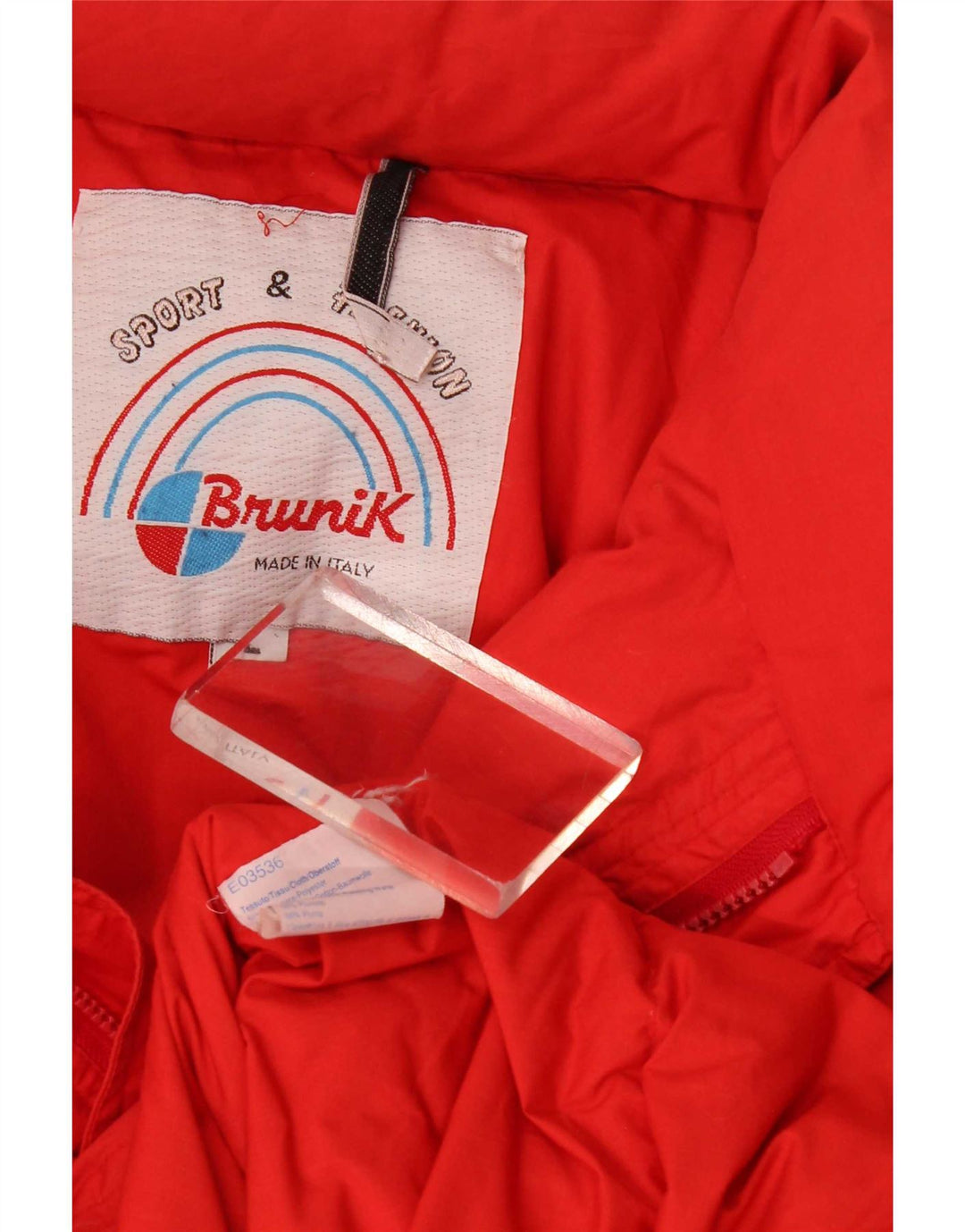 Brunik Herre Hættetrøje Loose Fit Polstret Jakke UK 40 Stor Rød Polyester