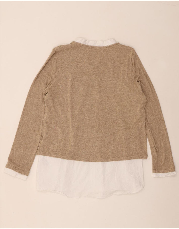 Phase Eight Dame Tunika Top UK 16 Large Brown Colourblock Viscose